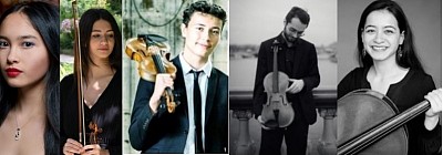 Iris Scialom, Chloé Roussev,Raphaël Garac, violon Guillaume Florès, alto Maïa Xifaras , violoncelle