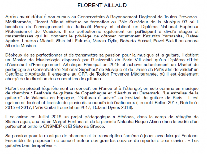 Biographie de Florent Aillaud