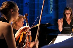 Laura Jaillet (violon), Mary Randles (violon) et Isabelle Mension (alto)