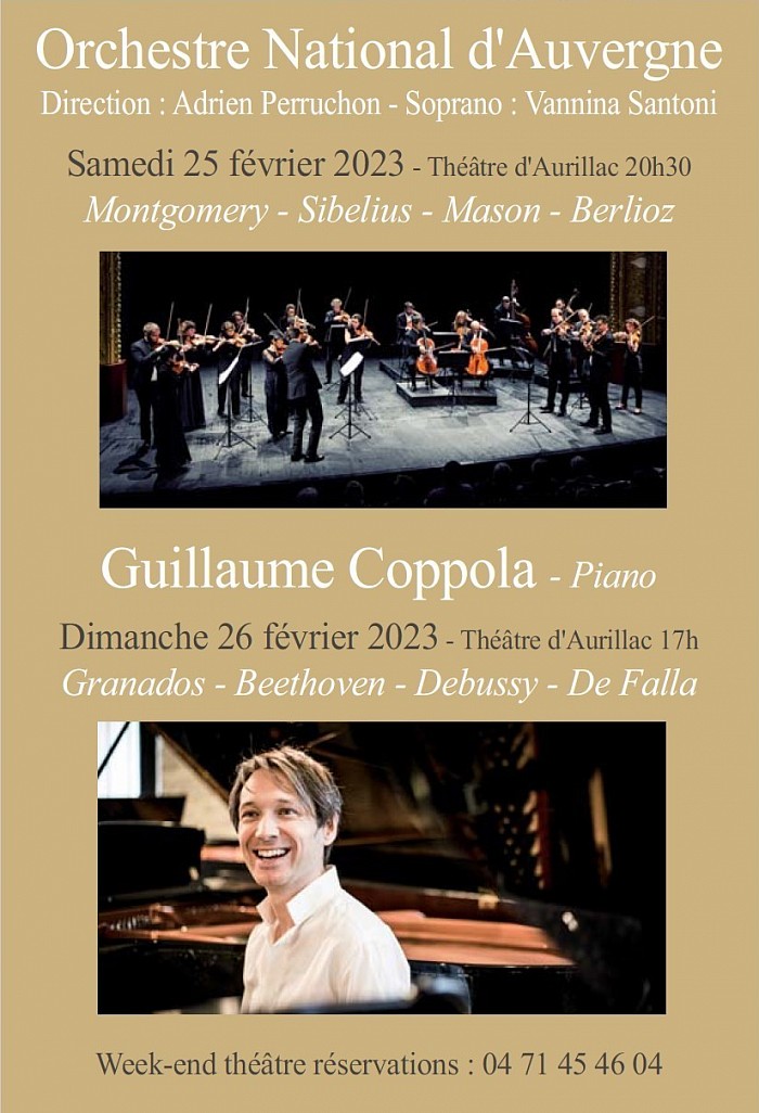 Orchestre national d'Auvergne et Guillaume Coppola en février 2023